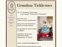 Tablet Screenshot of grandmatickletoes.com
